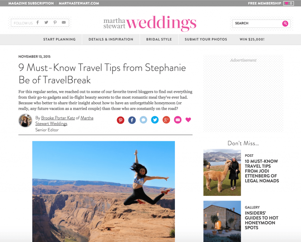 TravelBreak.net - Martha Stewart Weddings