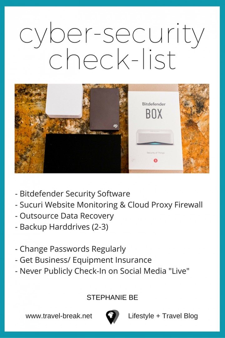 Cyber-Security Checklist by Stephanie Be - Travel-Break.net Blog