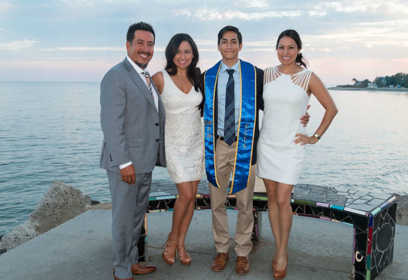 Miguel Betancourt Graduation - UCLA 2016 Family at Maestros in Mailbu