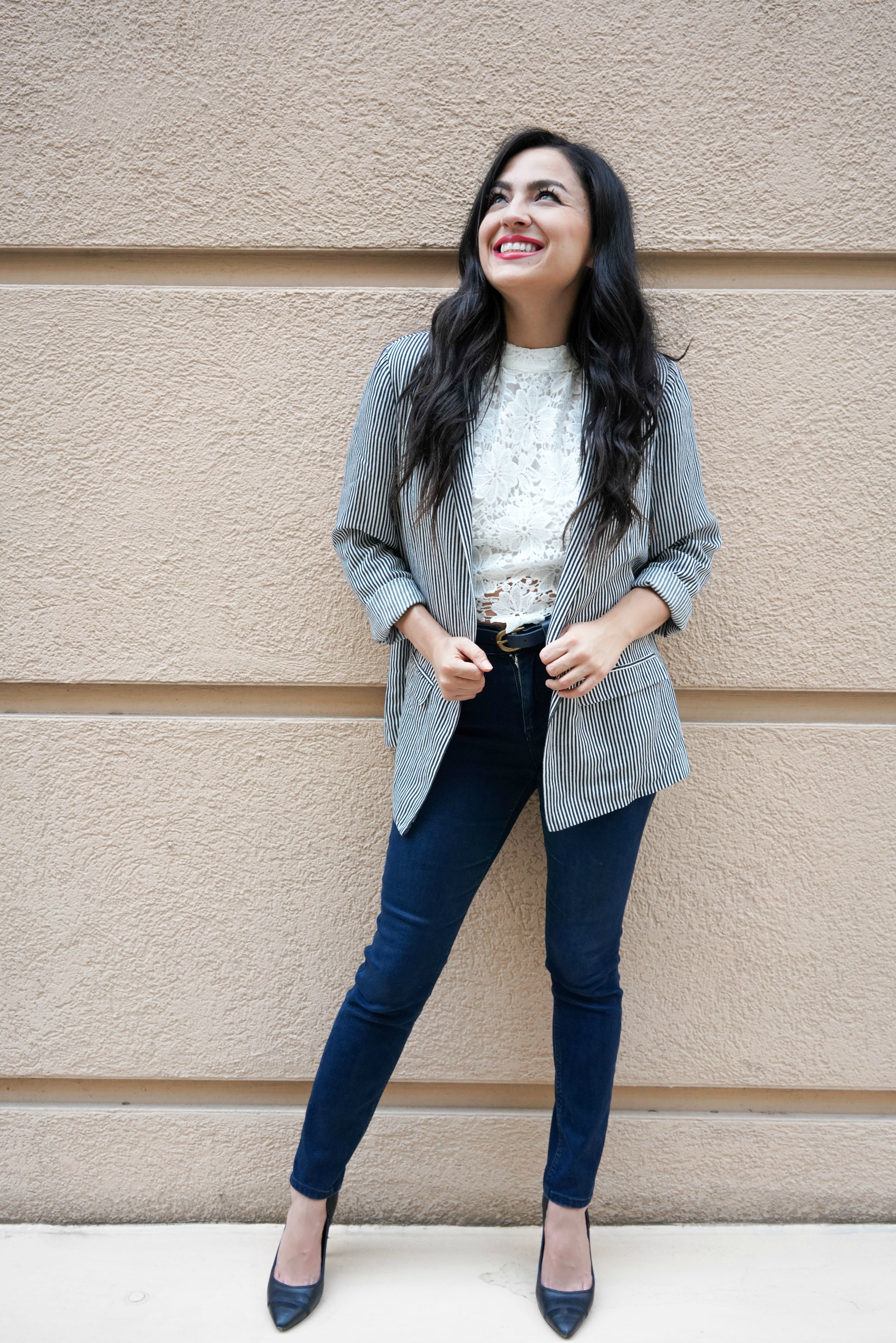 _Stephanie Be @StephBeTravel Blazer smiling