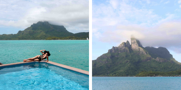 bath with a view in bora bora villa with private pool