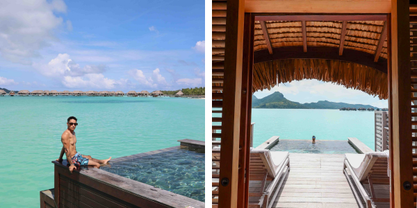 infinity pool from the bedroom villa