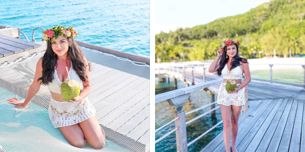 try the hammocks out on the dock in bora bora resort